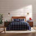 Tommy Hilfiger - Queen Comforter Set, Reversible Cotton Bedding for Year Round Comfort, 3 Piece Plaid Bed Set with Matching Pillowcases (Beacon Plaid Blue)