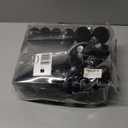 Velvet Christmas Ball Ornaments Set-46pcs Flocked Shatterproof Christmas Tree Decorations Plastic Xmas Decorative Hanging Ornaments for Xmas Holiday Home Decor,3 Sizes(Black)