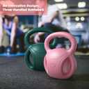 RUNWE 3 Handle Kettlebells Weight - Weight for Women Options 5, 10, 15 and 20 LB for Russian Twists AB Exercise, Weightlifting and Core Fitness Exercise Home Gym [Single in Sold]