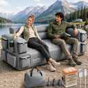 Portable Inflatable Couch with Built-in Pump,Quick Inflation Sofa Camping, Loveseat