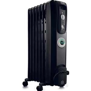 De'Longhi Oil filled Radiator Heater, 1500W Electric Space Heater for indoor use, portable room heater, Energy Saving, full room like office and bedroom with safety features, EW7707CB