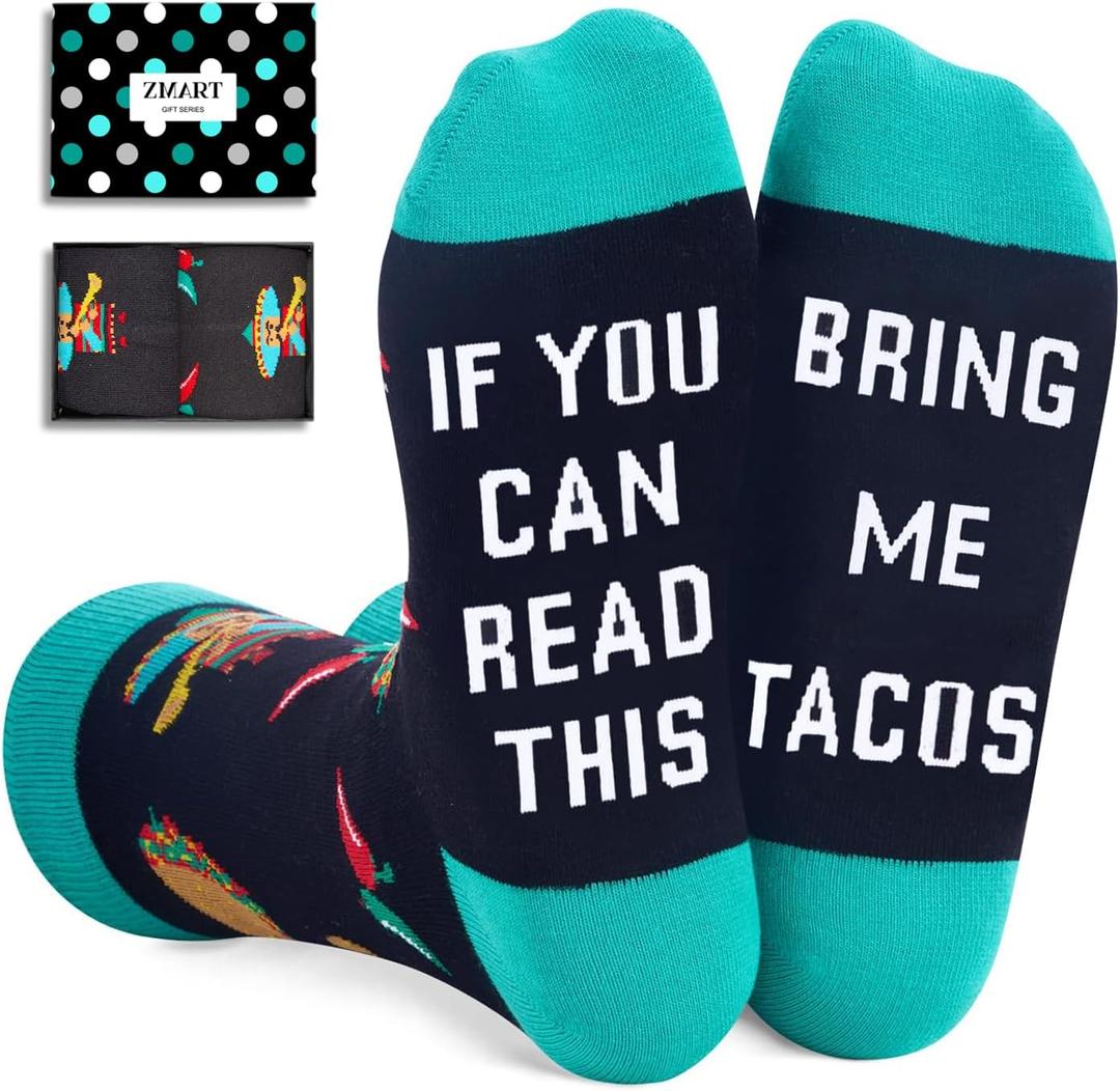 Zmart Food Socks for Women - Hot Dog Popcorn Ice Cream Gifts, Pickle Donut Pizza Socks