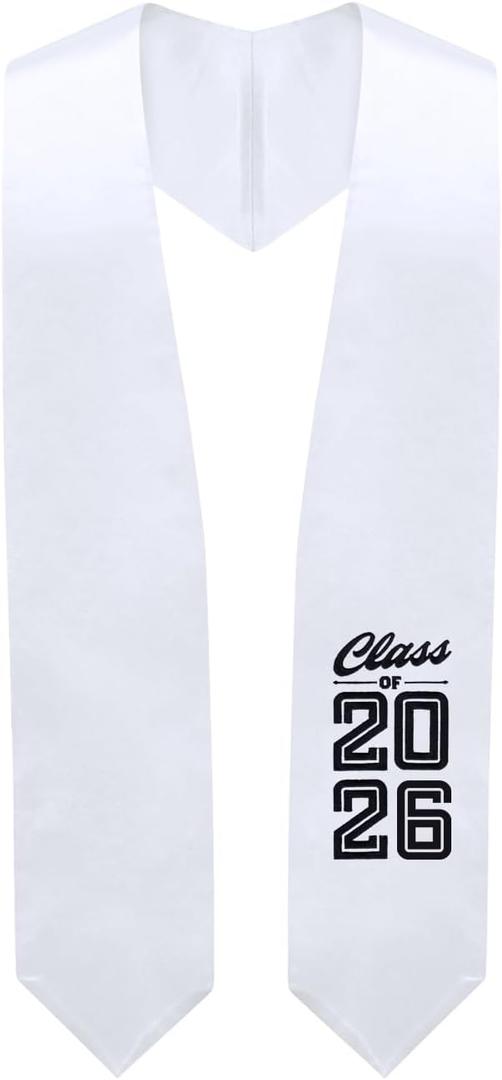 Endea Graduation Class of 2024-2026 Stole With Classic Tips - Unisex Adult - 62" Long - Graduation Sash