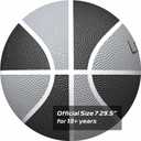 Full Size Basketball Rubber- Leather,Indoor-Outdoor-Pool,with Pump(Deflated) (Black/Gray Size 7 (29.5"))