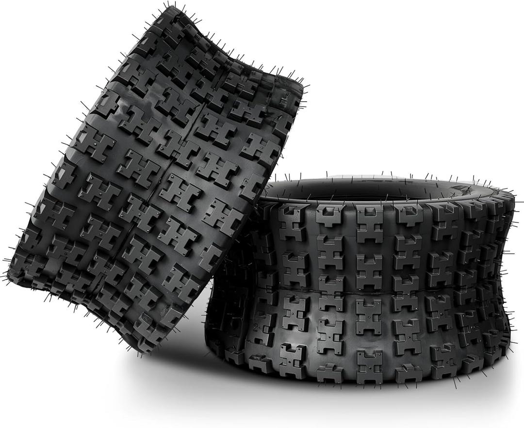 TRIPOWER 2Pcs 20x10-10 ATV Tires 20x10x10 Sport Quad Tires, 4PR Heavy Duty All Terrain Lawn Mower Tire, Tubeless