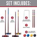 Franklin Sports Portable Backyard Croquet Sets - Complete 4 + 6 Player Croquet Sets with Mallets, Croquet Balls + Wickets Included - Outdoor Family Lawn Game Sets