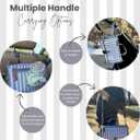 New X-Large Portable Diaper Changing Pad with Strap - Waterproof Foldup Baby Diaper Changing Mat with Zippered Storage - Multifunction Diaper Changing System - Shower Gift