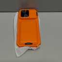 SSLOTSCASE for iPhone 17 Pro Case with Card Holder & Camera Stand & Kickstand & Slide Camera Lens Cover & Wallet, Military-Grade Heavy Duty Men Women Phone Case Cover for iPhone 17 Pro 6.3'', Orange