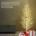 6FT Enchanting Birch Tree with 1300 LED Lights, Twinkle Light White Christmas Tree with Timer IP44 Waterproof for Indoor Outdoor Festival Wedding Party Christmas Decorations