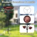 Metal Bird Bath for Outdoors, Weatherproof Detachable Bird Bath, Retro Bronze Garden Decor, 40 Inches Tall,Reinforced BracketSuitable for Gardens, Backyards, Patios, and Flower Beds