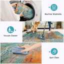 Lahome Modern Abstract Area Rugs 9x12 Living Room Rug, Washable Rugs for Living Room Bedroom Low Pile Non Slip, Colorful Large Soft Indoor Carpet for Dining Room Table Apartment Classroom