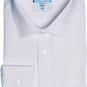 &COLLAR Slim Fit/Athletic Fit Long Sleeve Performance Men's Dress Shirt (White, XXL)