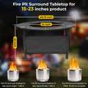 40-Inch Fire Pit Surround for Solo Stove Surround, 360 Safety Protection for Solo Stove Bonfire Accessories, Rust-Resistant Metal, Resistant to High Temperatures, Inner Diameter of 24 Inches