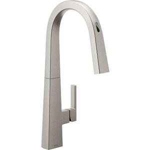 Moen Nio Spot Resist Stainless Smart Faucet Touchless Pull-Down Sprayer Kitchen Faucet with Voice and Motion Control, S75005EV2SRS
