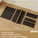 14'' * 18'' Recessed Medicine Cabinet Wall Niche Wood, 2-Tier Bathroom Niche Insert for Drywall, in Wall Shelf Medicine Cabinets Replacement, for Living Room, Bathroom Storage, Black