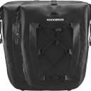 ROCKBROS Bike Panniers Waterproof Rear Rack Bag Max 30L Large Capacity for Cycling Traveling Commuting (Black*2)