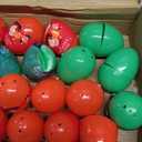 Poen Christmas Eggs Set of 32 Pre Filled Eggs Toddler Stocking Stuffers Stocking Stuffers for Kids Xmas Surprise Toy Easter Prefilled Blind Egg Bulk Xmas Box Gifts for Festival Supplies Present Favor