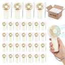 100 Pcs Mini Handheld Portable Fan for Wedding Travel Summer Outdoor(White)