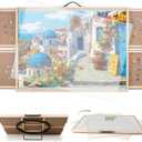 2000 Pieces 2-in-1 Tilting & Rotating Puzzle Board, 40.16"x28.5"Portable Puzzle Table with 4 Drawers & Cover