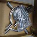 2 PCS 4 Inch Heavy Duty Adjustable Pipe Bracket, Galvanized Steel plit Ring Pipe Hanger, Pipe Bracket Clamp, Vent Pipe Wall Strap with Mounting Screws (4 Inch)