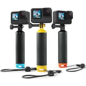 Floating Handle Grip Floaty Stick Waterproof Handler Accessory Compatible with GoPro Hero 13, 12, 11, 10, 9, 8, 7, 6, 5, 4, Session, 3+, 3, Hero(2018), Max, DJI Osmo Action Cameras (Yellow)