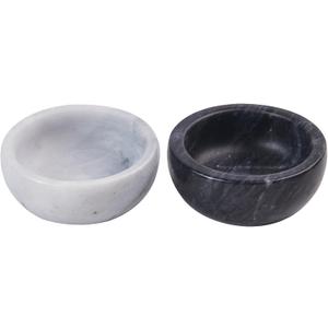 Mini Marble Sauce Cups Set Handmade Dipping Bowl Cup Set White&Black