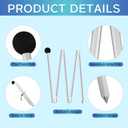 Tent Poles Replacement, Canopy Poles for Beach Accessories 6.5 Feet Beach Tent Canopy Extra Poles for Camping, Hiking, Backpacking, Parties (4)