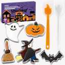 Holiday Cookie Cutter Set, 7 Pieces Cute Cookie Cutters, Stainless Steel Cookie Cutters with Holiday Spatula for Baking Food Party Decorations