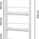UTEX Kids Bookshelf,4 Tiers Children's Bookcases and Storage, Kids Bookcase Rack Wall for Bedroom,Study Living Room,White