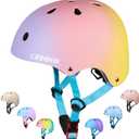 CELOID Kids Bike Helmet,Toddler Skateboard Helmets for Ages 5-6 Years Boys Girls,Adjustable Multi-Sport Bicycle Skateboarding Roller Skating Scooter Balance Bike Helmet,Pink Violet