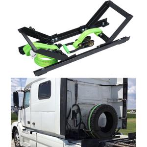 Semi Truck Spare Tire Rack Spare Tire Holder Spare Tire Carrier V2.0 Base Reinforcement Orange or Green
