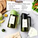TrendPlain - Original 16oz/470ml Olive Oil Dispenser Bottle for Kitchen Gadgets and Air Fryer Accessories - Olive Oil Sprayer for Cooking w/Stickers - Black&Green