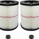 2 Pack 17816 Filter for Craftsman Shop Vac Wet/Dry 5 6 8 12 16 32 Gallon,9-17816 Red Stripe Vacuum Replacement Filters