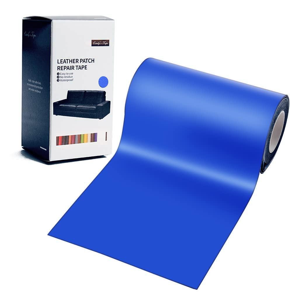 Leather Repair Tape Patch kit Blue,3X60 inch Waterproof Self Adhesive Patch for Couch,Sofa, Car Seat, Handbag, Furniture, Drivers Seat, Computer Chair First Aid Vinyl Repair kit