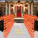 COOWUFAN 28" Christmas Candy Cane Pathway Markers Lights, Set of 24 Pack Christmas Outdoor Decorations, Waterproof Candy Cane Decor for Indoor Outside Yard Garden Patio Lawn