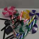 BRIGHTDECK Lollipop Solar Christmas Pathway Lights Outdoor, 10 Pack LED Christmas Decor with 8 Lighting Modes, Light Up Solar Stake Lights for Holiday, Xmas, Walkway, Sidewalk (Multicolour, 10 PCS)