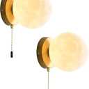 Wall Lamp Modern Minimalist Moonlight Wall Sconce with Soft Lighting, G9 Bulb Included, Perfect for Bedroom, Living Room, Bathroom, Hallway (2 Gold Pack)