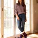 cosyone1997 Women's Fuzzy Slipper Socks with Non-slip Grippers, Cozy & Unique Gifts (Large-X-Large, Purple)