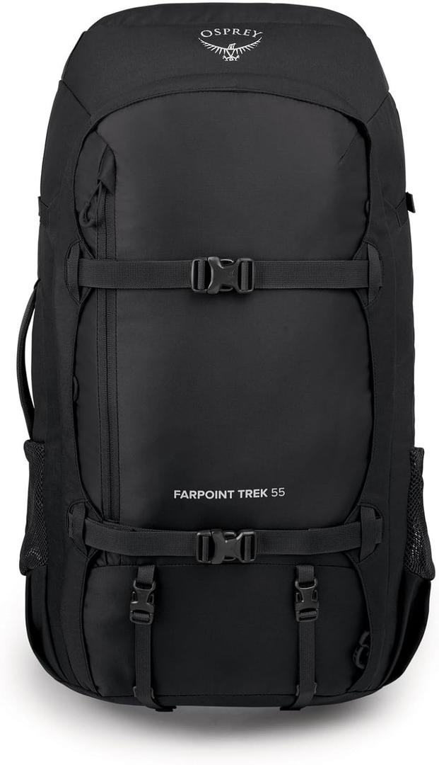 Osprey Farpoint Trek 55L Men's Travel Backpack, Black