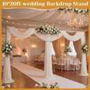 Novabright Backdrop Stand Pipe Drape Kit,Silver,10x20ft,Rectangular Base