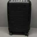 Traveler's Choice Pagosa Indestructible Hardshell Expandable Spinner Luggage, Black, 22" Carry-on