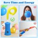 AXHJ Balloon Pump Electric Air Pumps for Long Balloons, Electric Air Balloon Pump, Balloon Inflator for Foil Twisty Animal Balloons in Birthday Party for Decorations