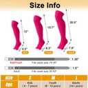 XZQTIVE Baseball Socks and Belt Combo,Over the Knee Softball Socks and Belt,Knee High Football Socks for Kids Youth Adults (Pink)