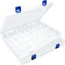 34 Grids Plastic Bead Organizer Beads Storage, 2 pack