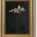 ARPEOTCY Vintage Gold Framed Wall Art, Dark Dried Wildflower Paintings, Small Canvas Prints Artwork with Frame, Classical Victorian Wall Decor for Living Room Bathroom Bedroom Shelf, 8x10 Inch