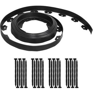 Gardzen 1.5" x 20' Landscape Edging Kit, Garden Edging Coil Comes with 24 Pcs Spikes, No Dig Lawn Border Design