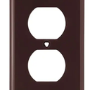 Eaton Wiring Standard Size Duplex Receptacle Nylon Wallplate, Brown