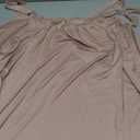 Ekouaer Women's Nightgown Sleeveless Sleepwear Wide Strap Sleep Shirt Pleated V Neck Nightshirt Dark Pink 4XL