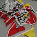 131 Feet Car Them Party Pennant Banner 4 Pcs Truck Fabric Triangle Flags Bunting Garland Streamer DIY String Hanging Racing Birthday Party Decoration Garden Indoor Outdoor(Classic Color)