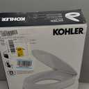 KOHLER 25876-0 Hyten 3" Height, Elevated Soft Close Round Toilet Seat, Contoured Seat with Grip-Tight Bumpers, Quick-Attach Hardware, White